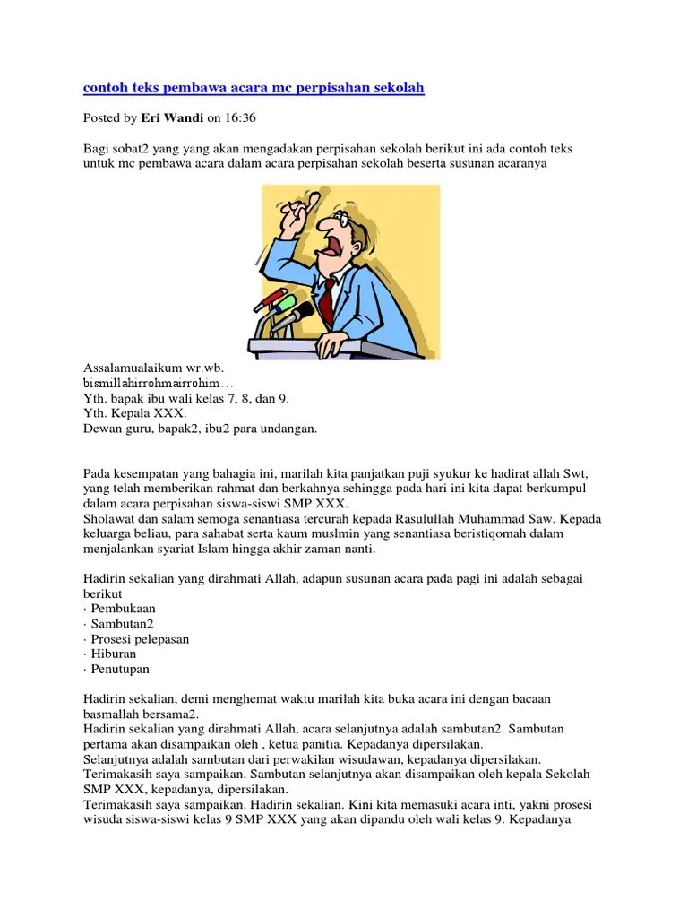 Contoh Teks Pembawa Acara | PDF