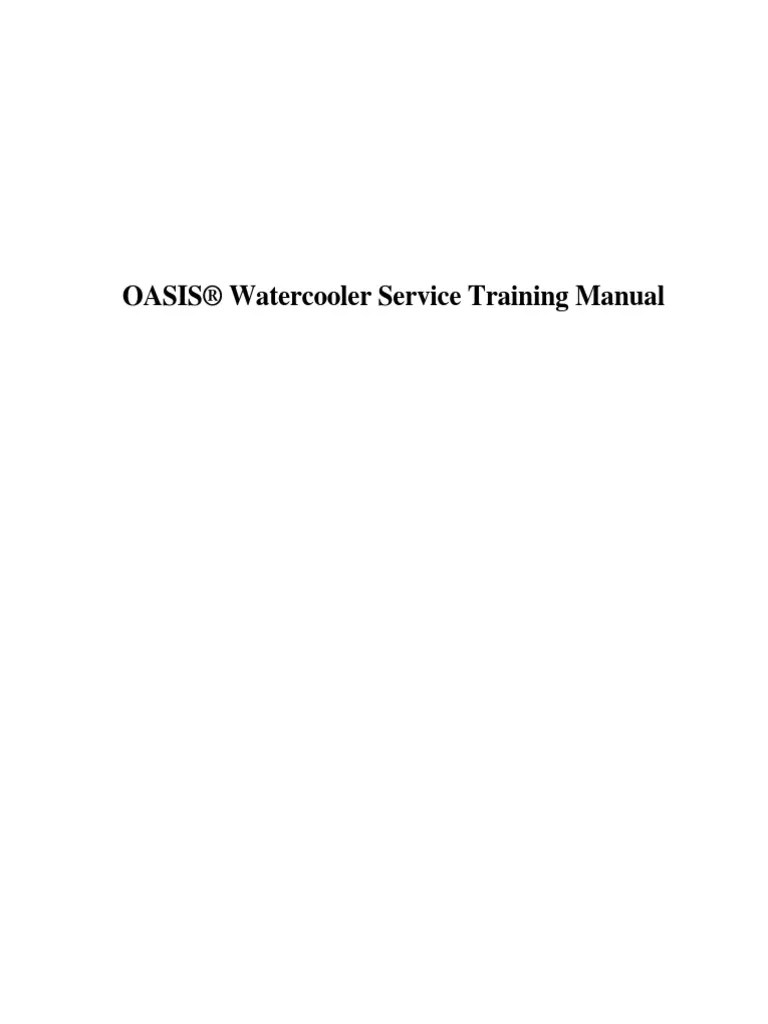 Service Manual Water Cooler Troubleshooting Refrigeration