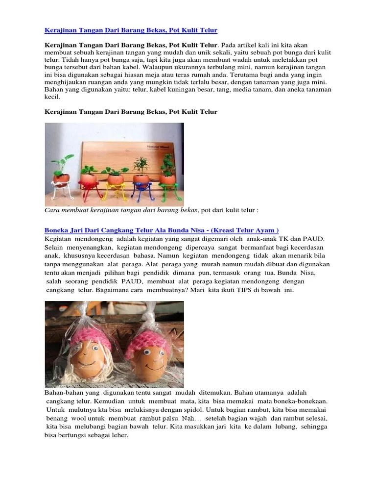 Kerajinan Tangan Dari Barang Bekas