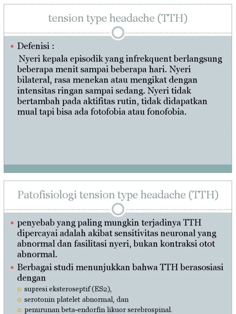 Patofisiologi Tension Type Headache (TTH) PDF
