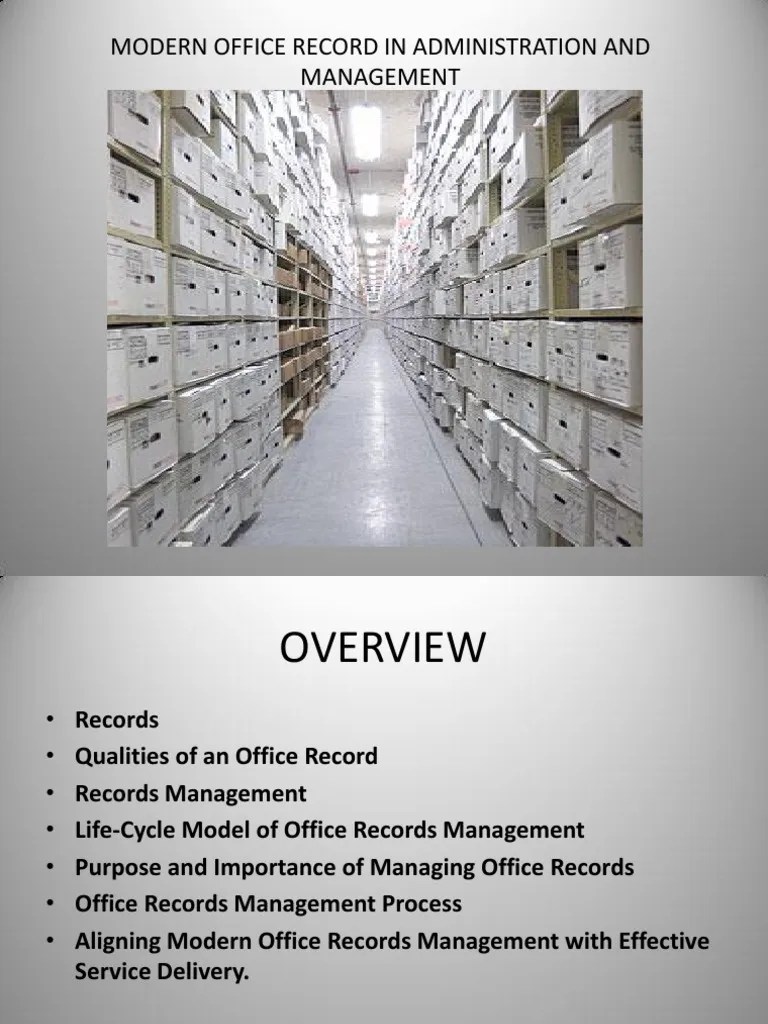 Modern Office Records Records Management Business