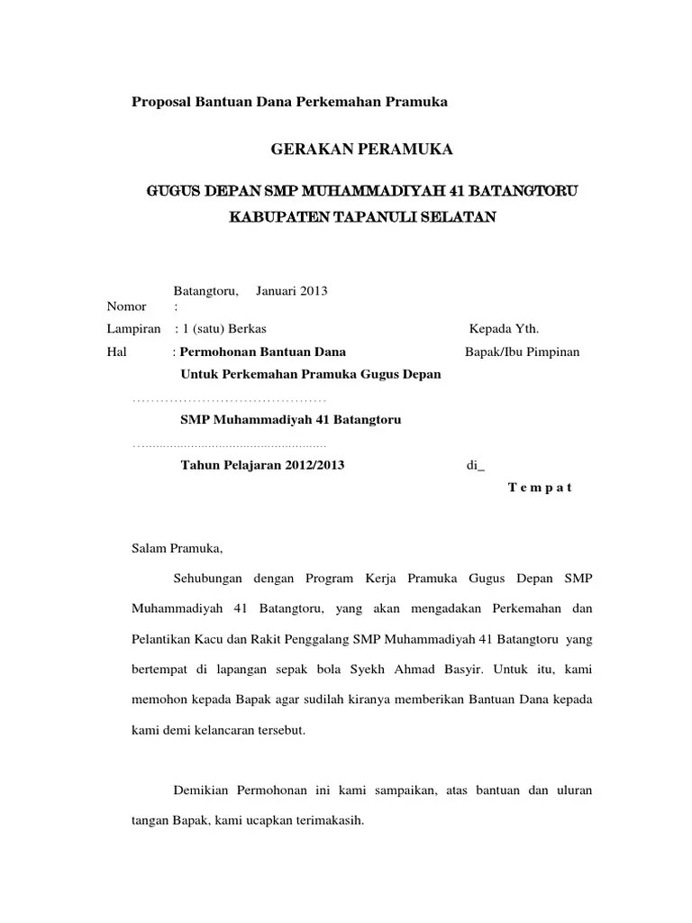 Contoh Proposal Permohonan Dana Sponsor Tim Futsal Pdf