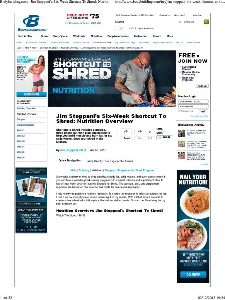 Jim Stoppani’s SixWeek Shortcut To Shred_ Nutrition