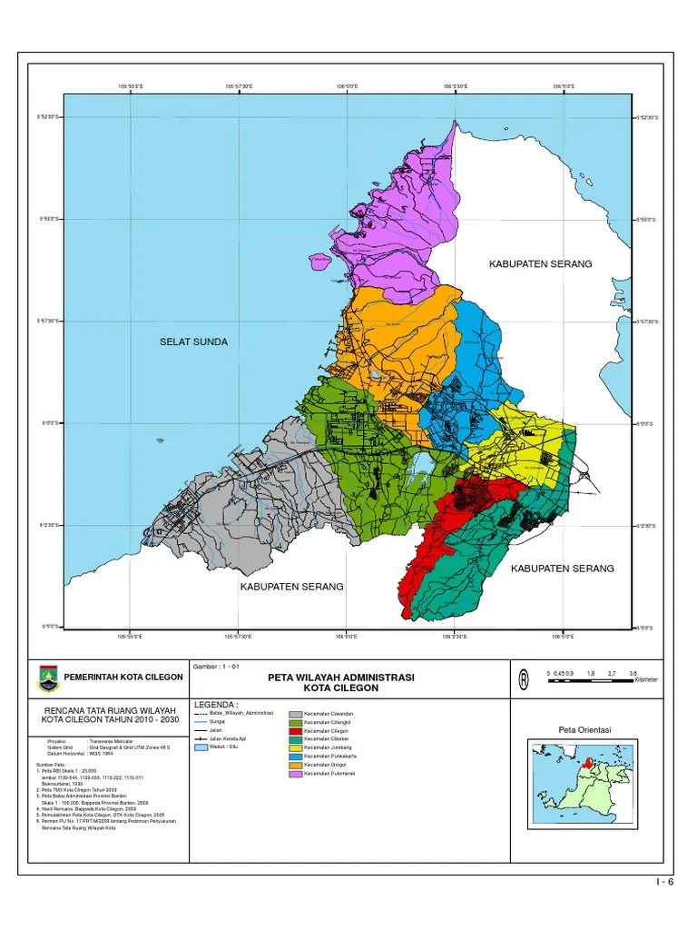 Peta Wilayah Kota Cilegon | PDF