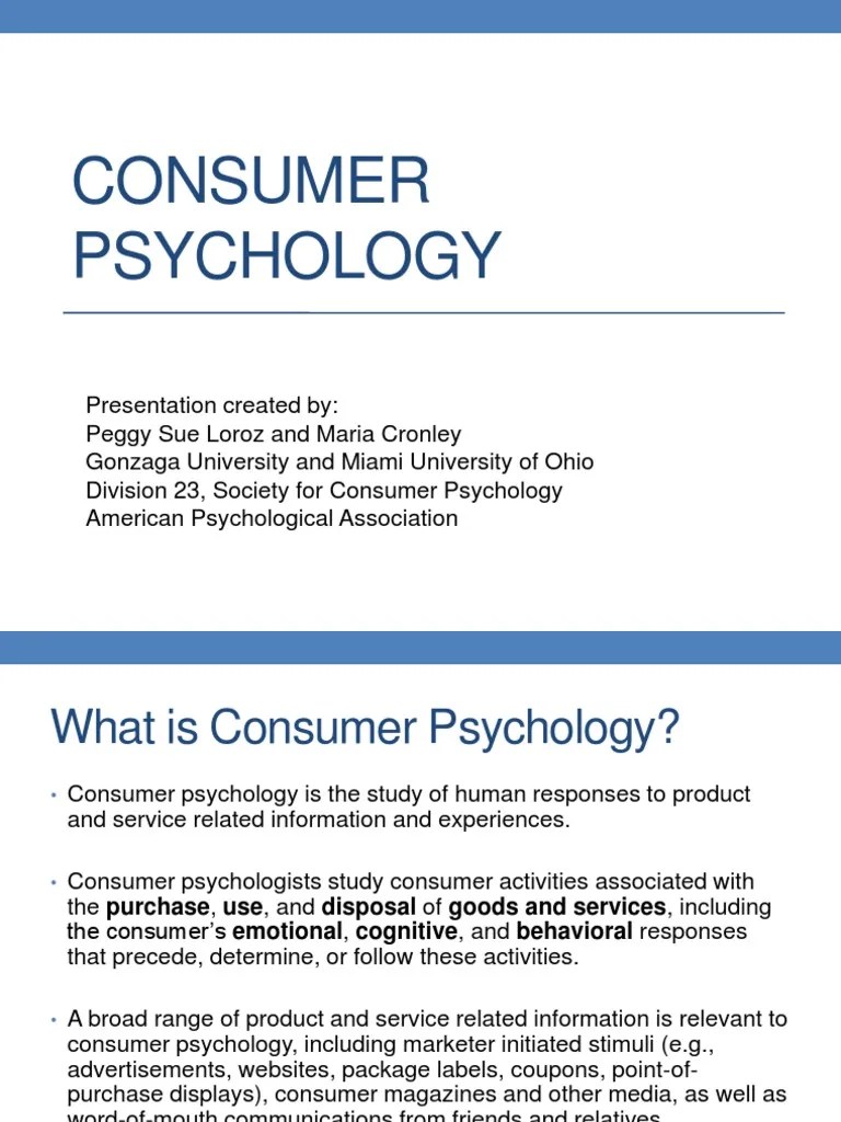 Consumer Psychology Consumer Behaviour Attitude (Psychology)