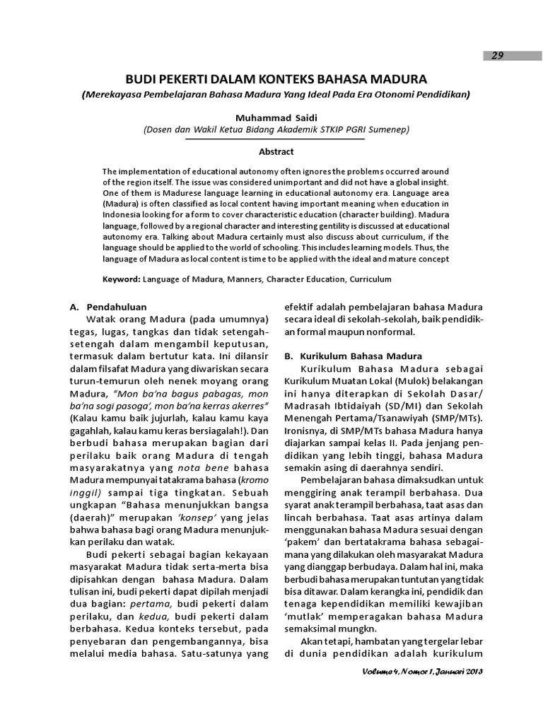 Soal Bahasa Madura Kelas 1 Sd BangSoal