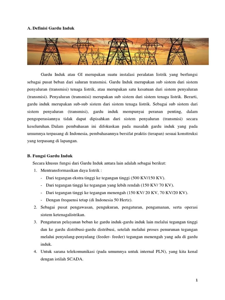 Klasifikasi Gardu Induk (1)