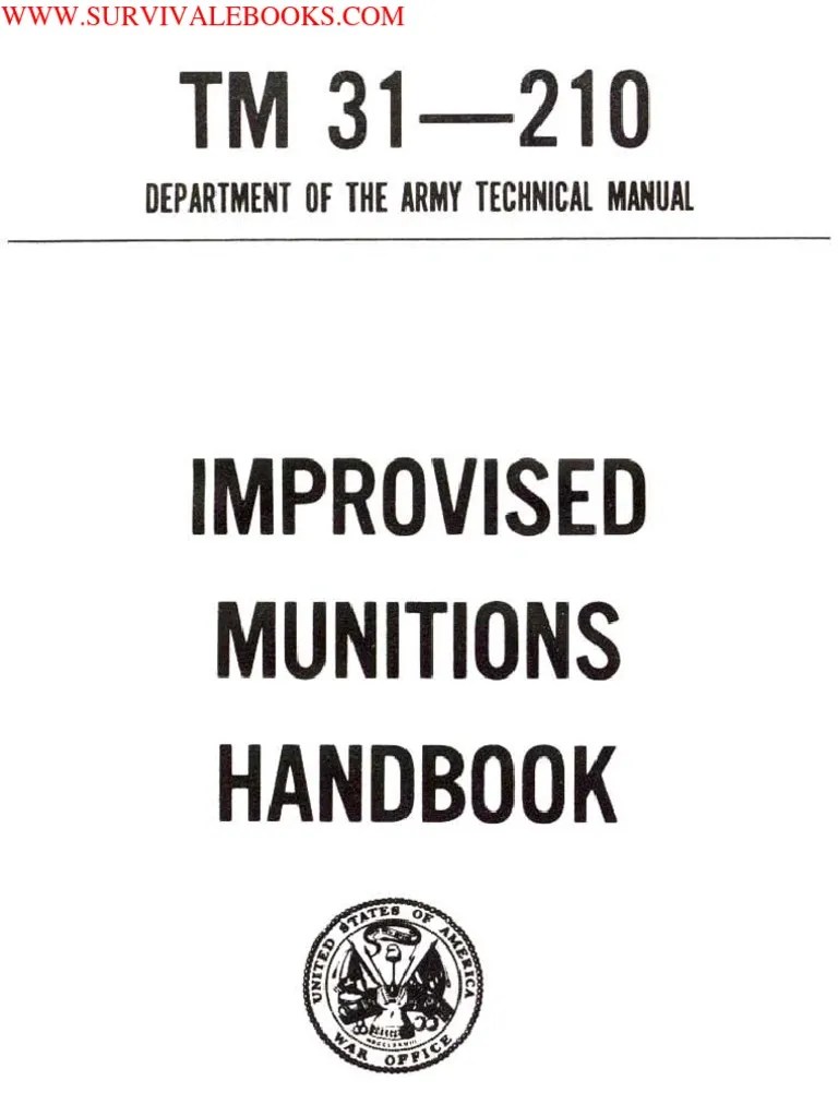 1969 US Army Vietnam War Improvised Munitions Handbook 255p