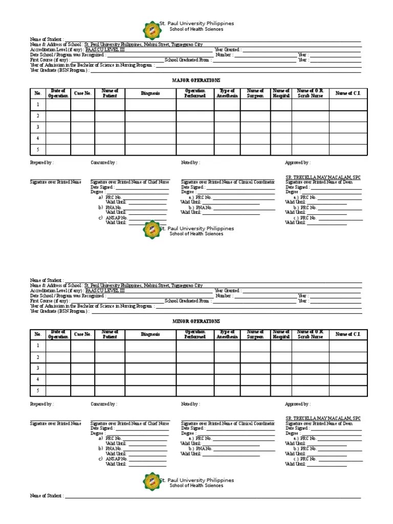 PRC FORM for SPUP NURSING STUDENTS Nursing Academic Degree