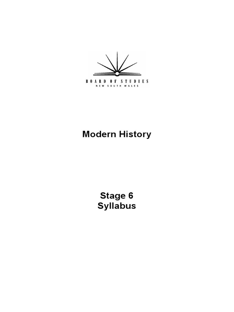 Modern History Syllabus PDF