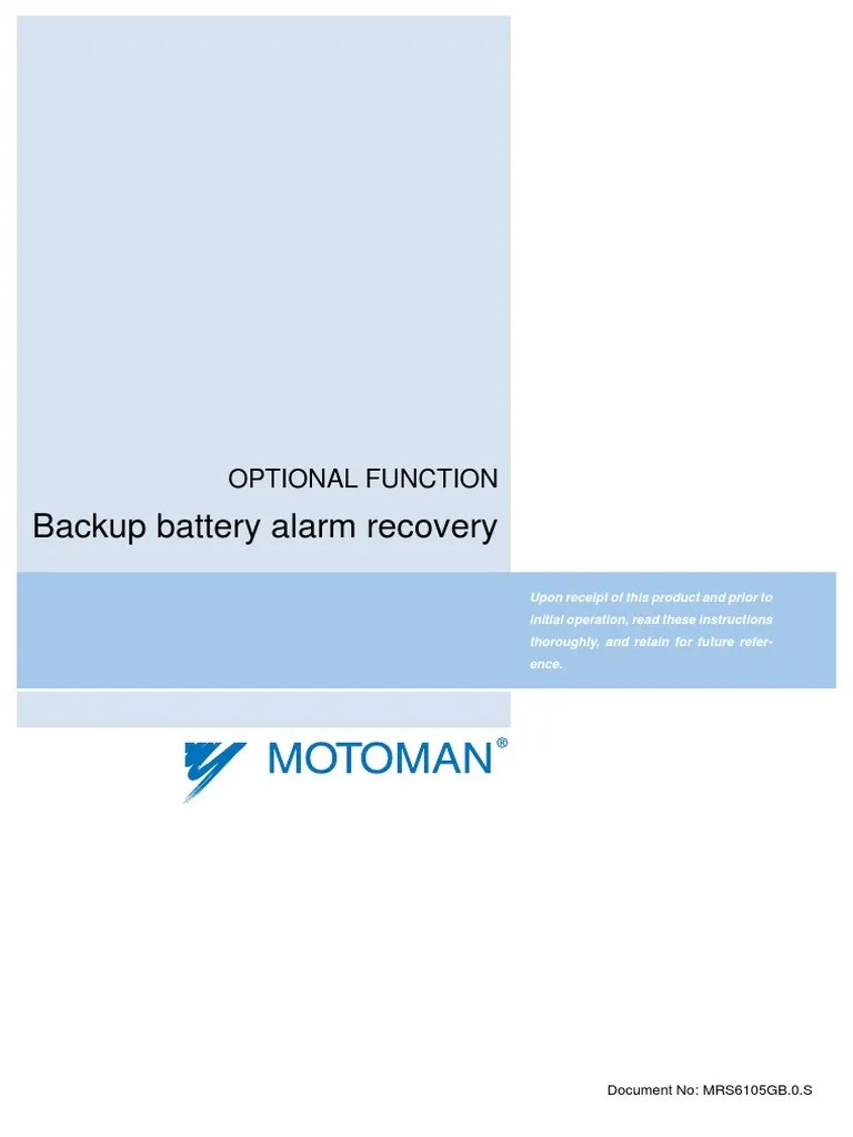 Backup Battery Alarm Recovery PDF Menu Electrical Engineering