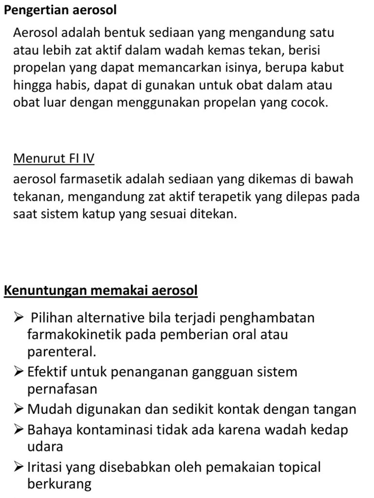 Pengertian Aerosol | PDF