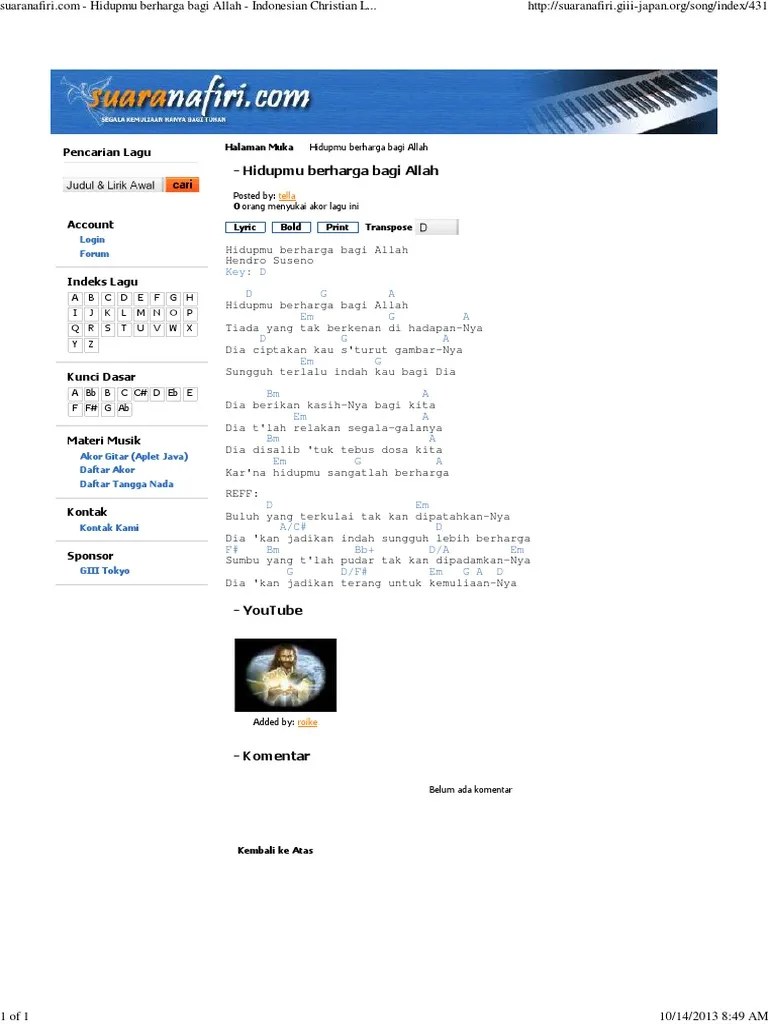Chord Terang Kan Lah