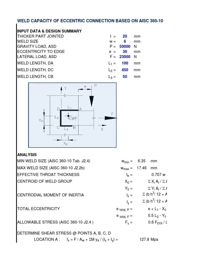 Design of WeldingAisc 36010