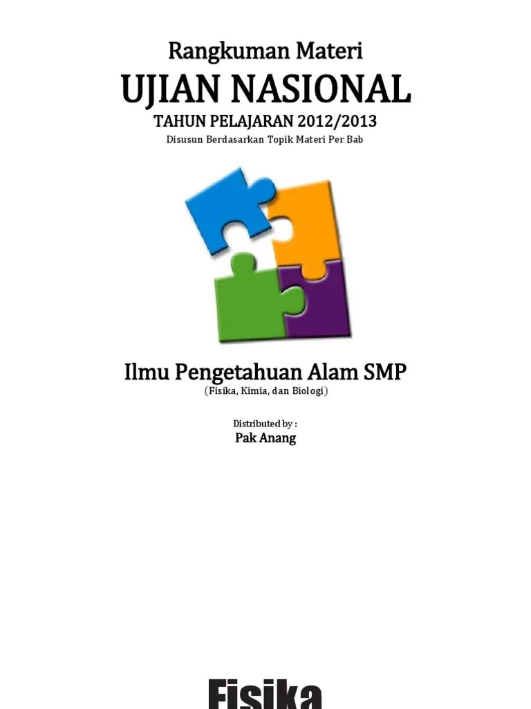 Rangkuman Materi UN IPA SMP (Fisika, Biologi, Dan Kimia) Revised PDF