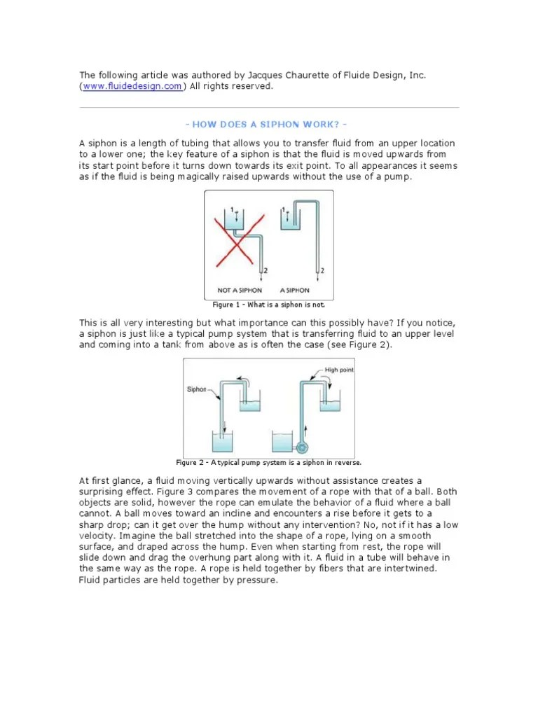 How Does A Siphon Work? PDF Pressure Pump