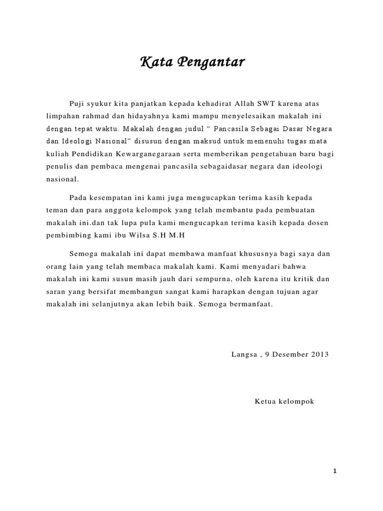 Contoh Saran Dalam Makalah Pancasila Sebagai Dasar Negara