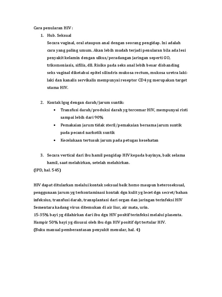 Cara Penularan HIVgles | PDF
