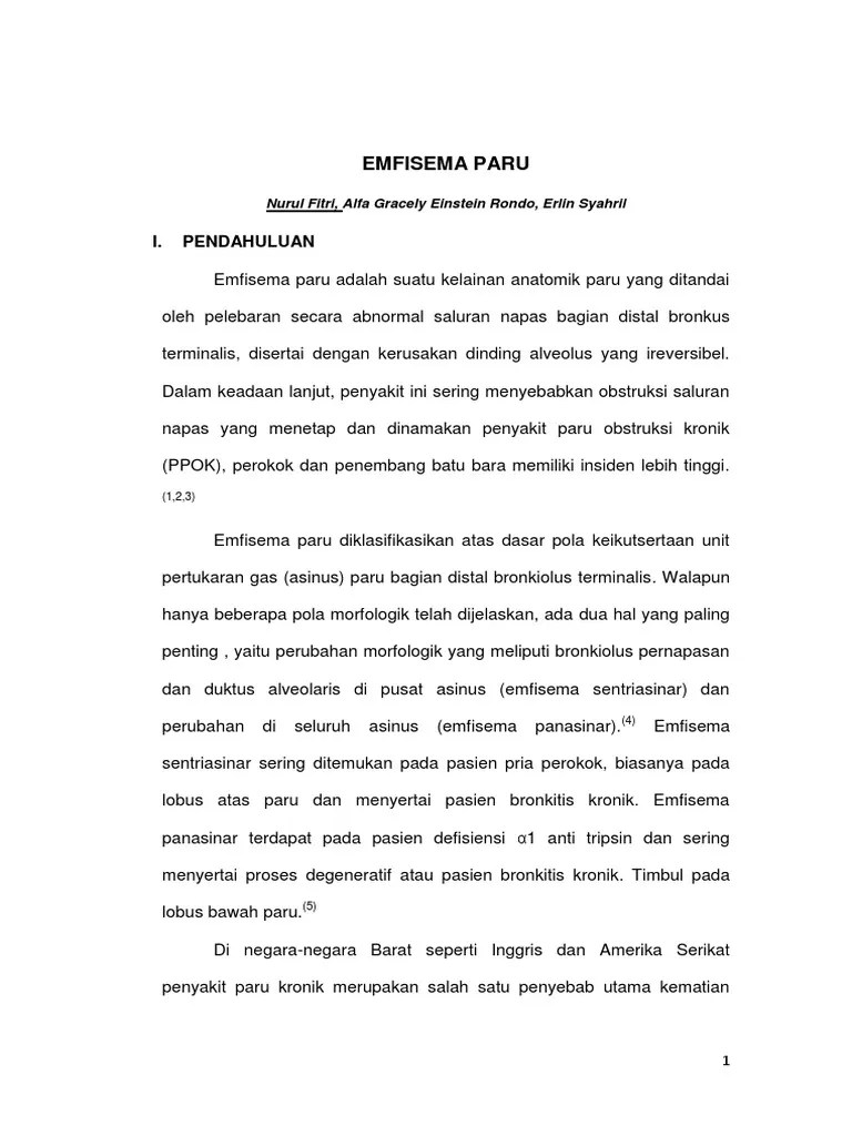Emfisema Paru - Nurul Fitri 110208048 | PDF