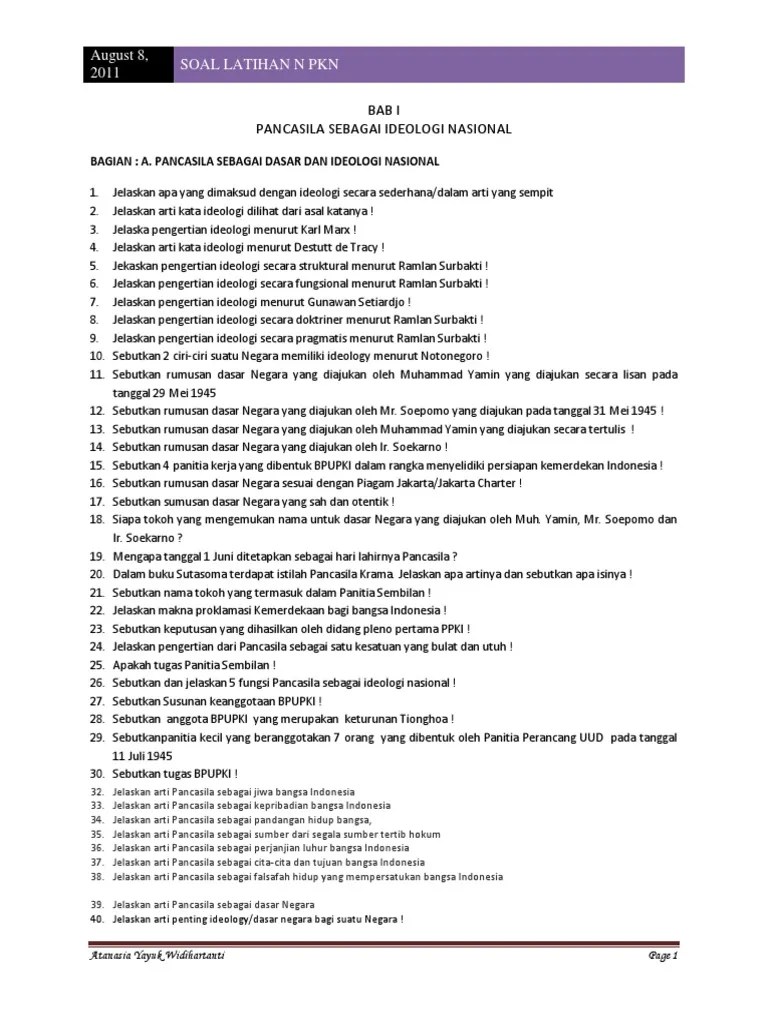 Soal Pkn Kelas 8 Bab 1 Beserta Jawabannya – Nasi