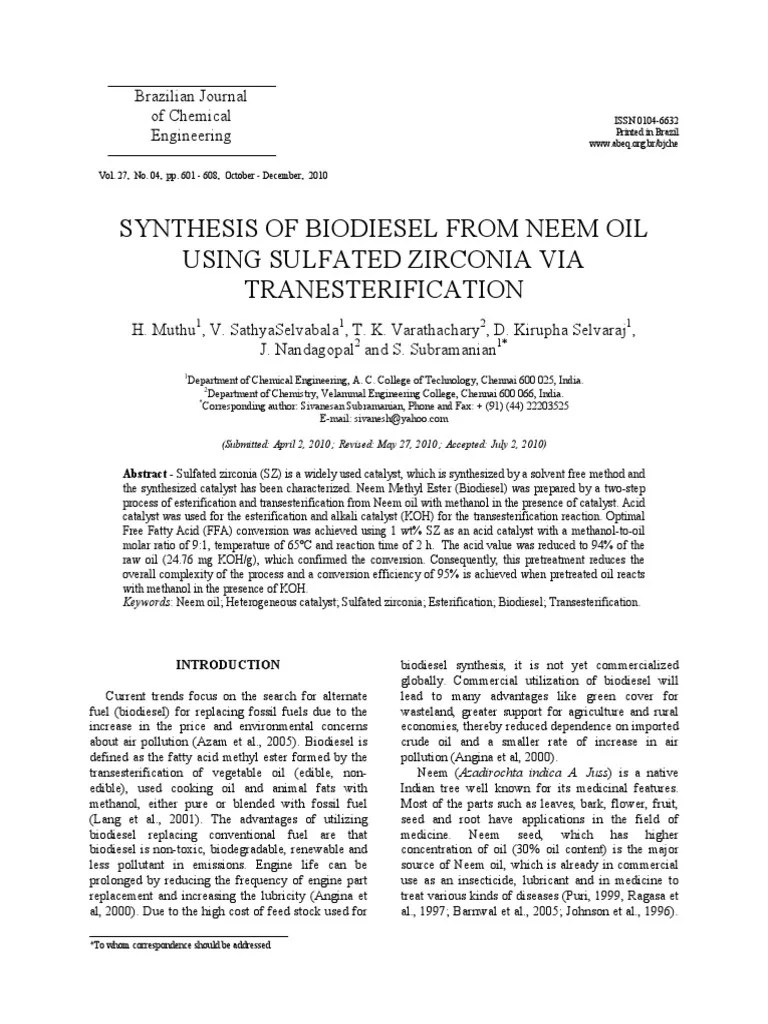 Tugas Biioor Review Jurnal Catalysis Biodiesel