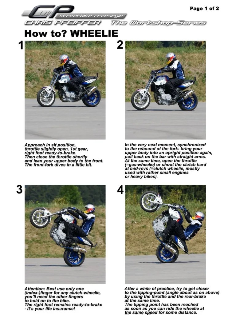 How To Wheelie A Motorcycle PDF