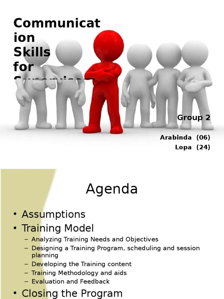 Communication Skills training model for Supervisors Goal Microsoft