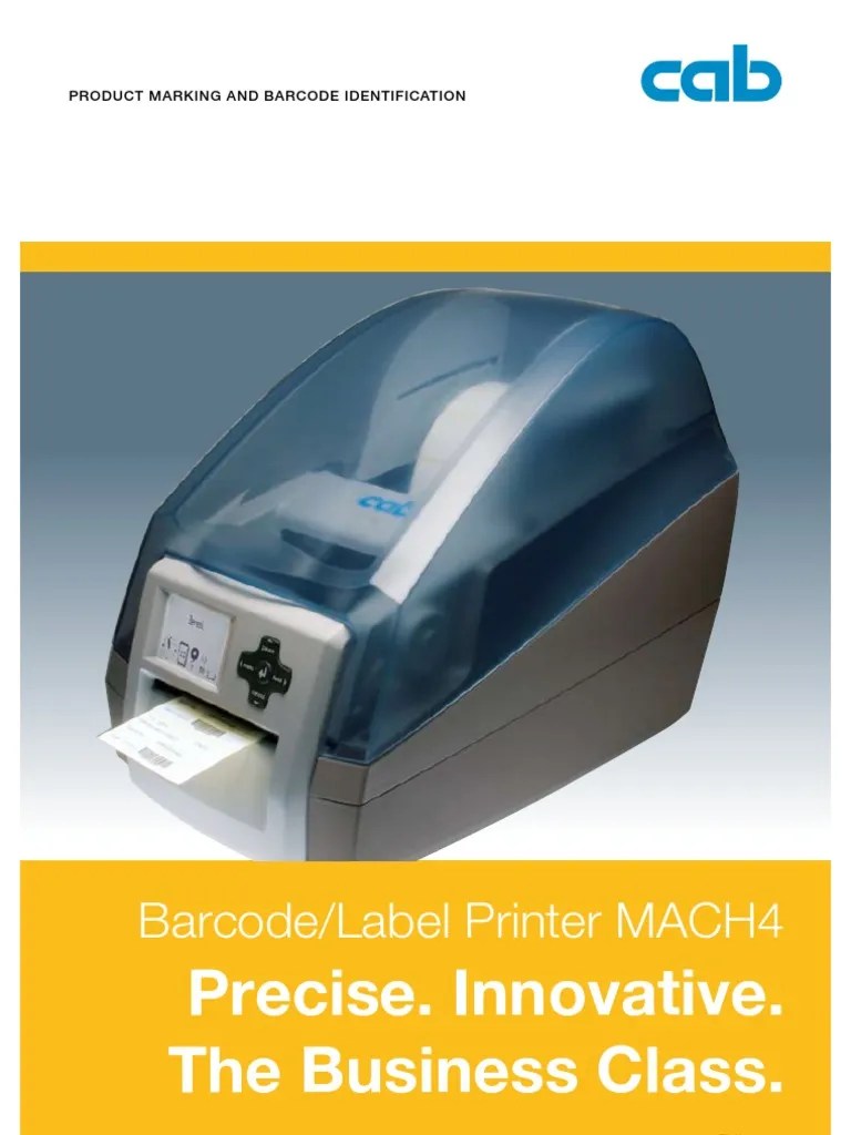 CAB MACH 4 Label Printer Brochure 2006 PDF Printer