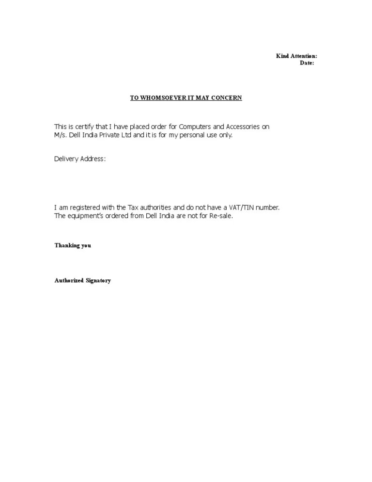 Self Declaration Letter | PDF | Business