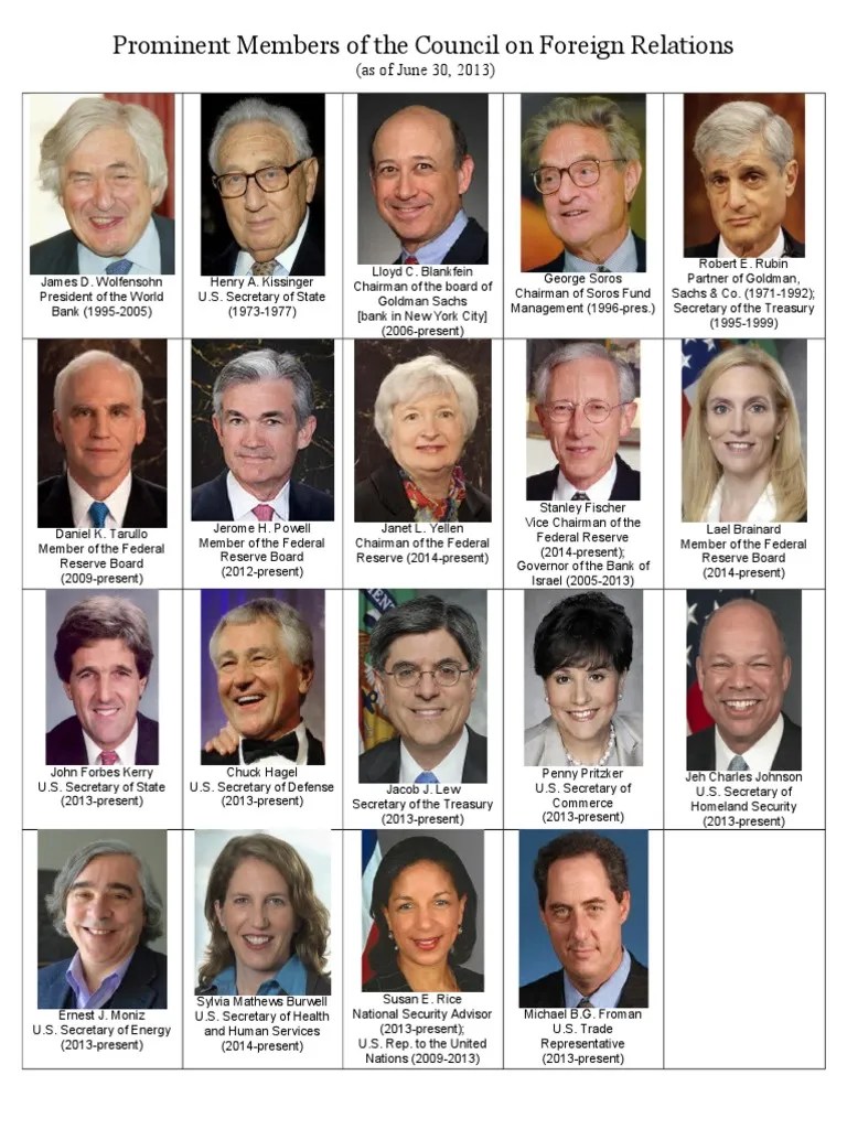 Portraits of Council on Foreign Relations Members Business Free 30
