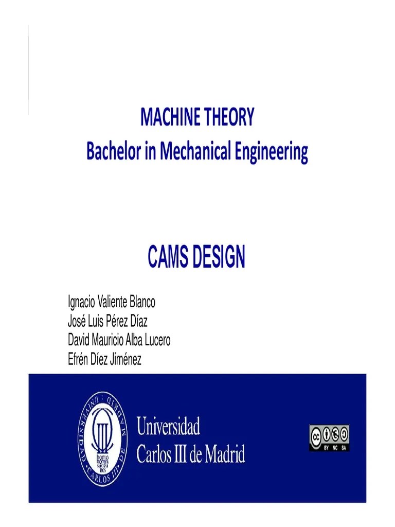 Cams Design PDF Kinematics Mechanical Engineering