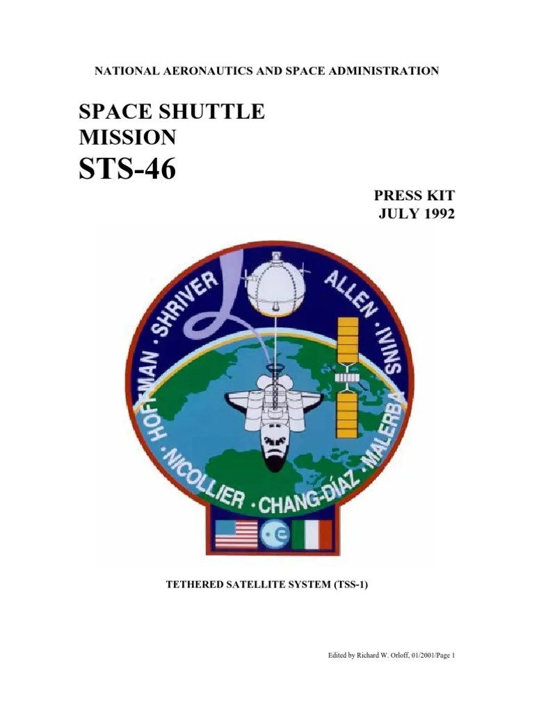 NASA Space Shuttle STS46 Press Kit Spacelab Space Shuttle