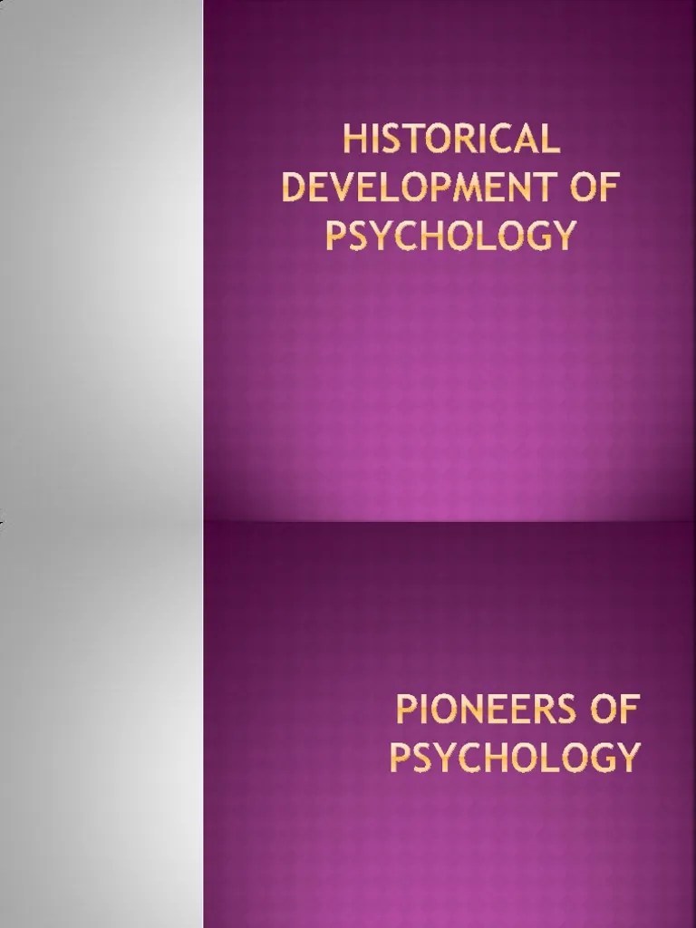 Historical Development of Psychology PDF Soul Psychology