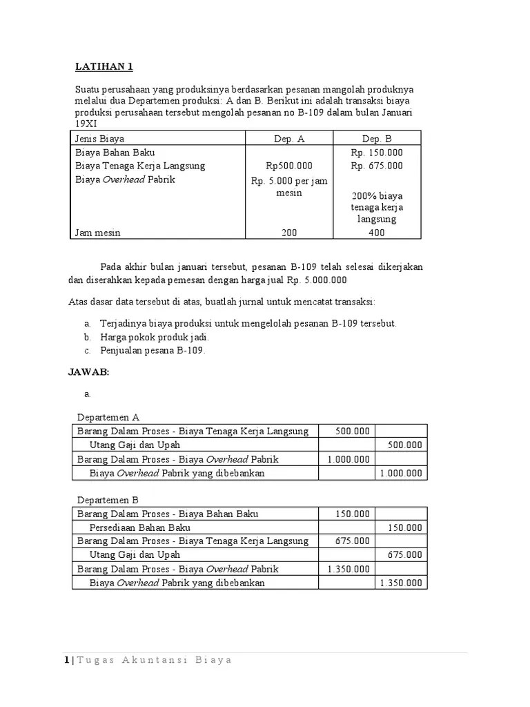 Jurnal Akuntansi Biaya Bahan Baku Jawabanku.id