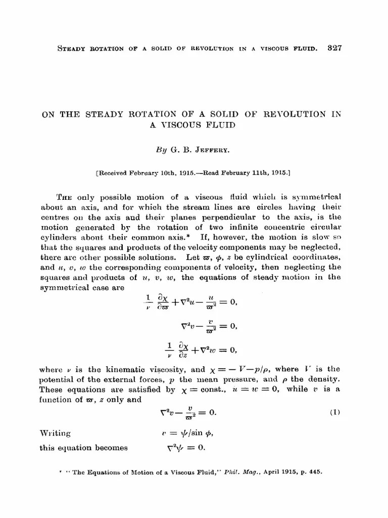 Proc. London Math. Soc. 1915 Jeffery 327 38 PDF Viscosity