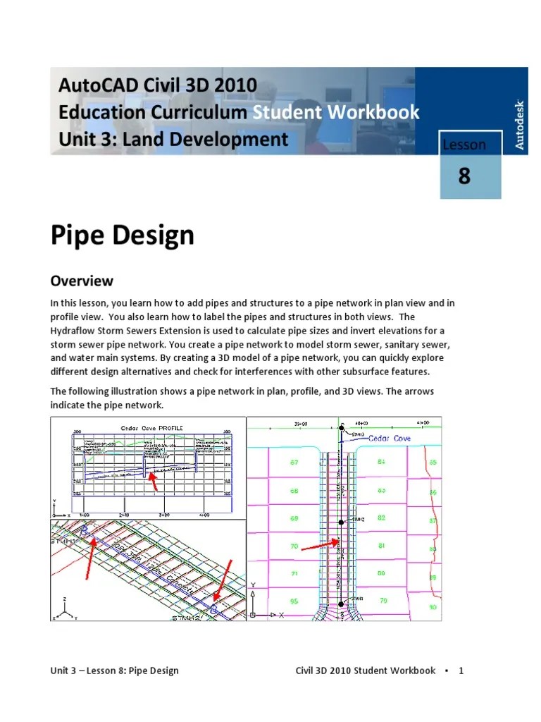 Civil 3d Pipe Design Sanitary Sewer Storm Drain