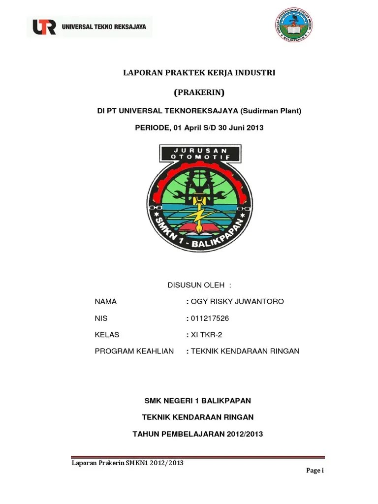 Laporan Praktek Kerja Industri (Repaired)