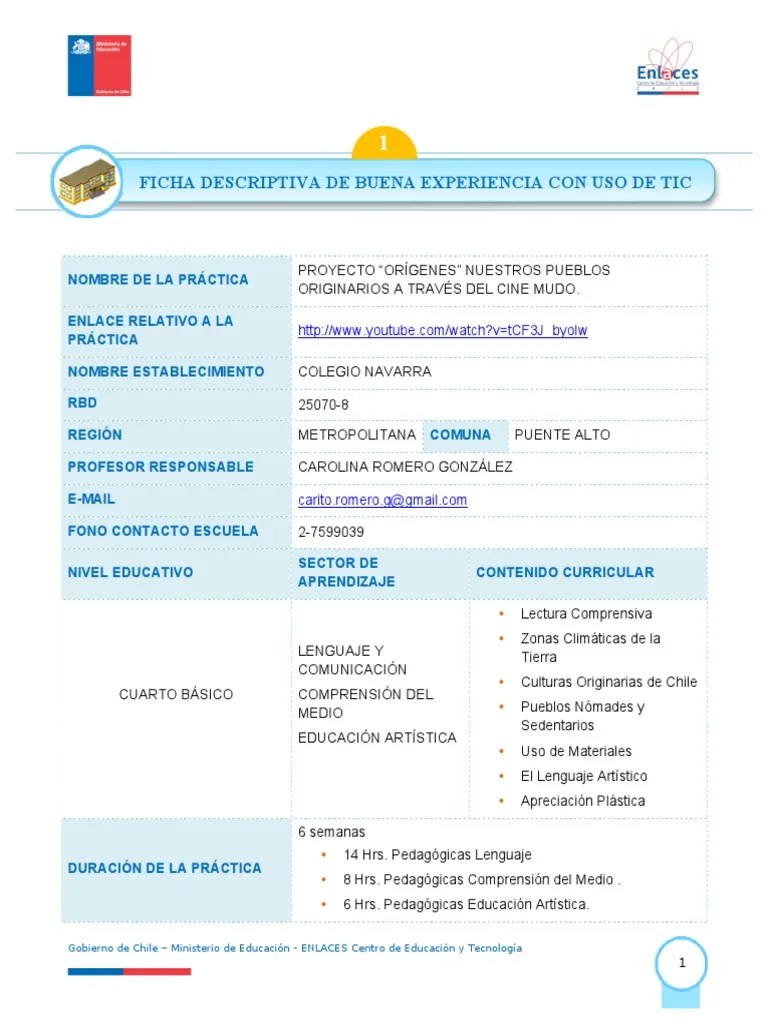 Ficha Descriptiva Origenes PDF Tecnología de información y
