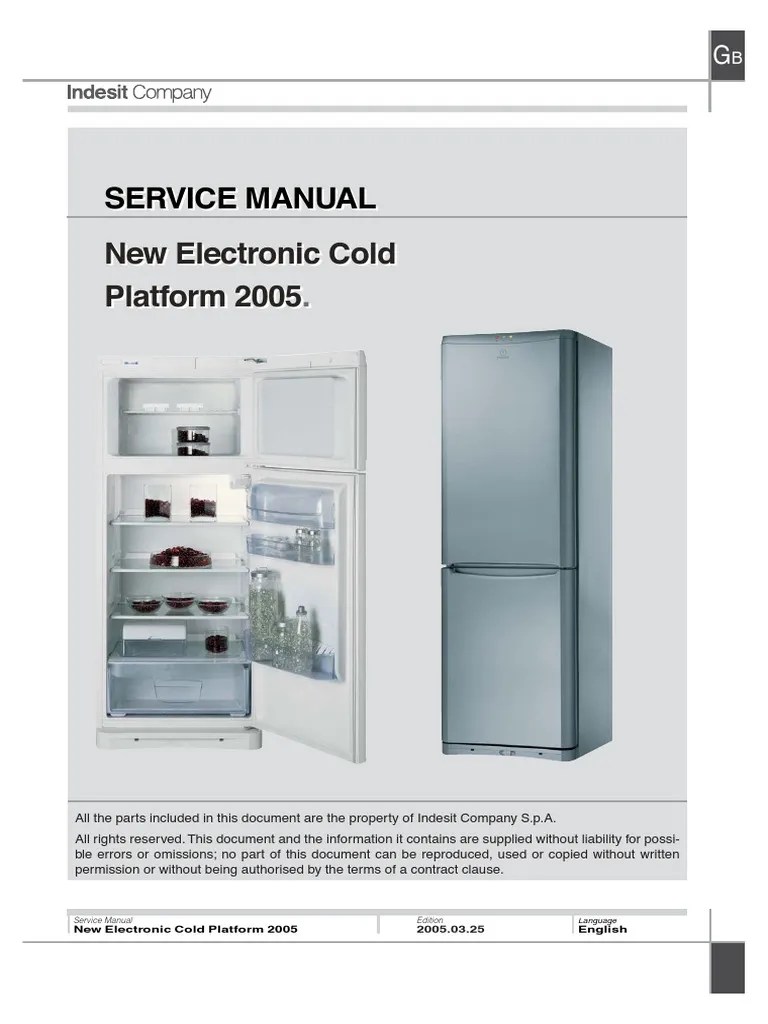 Frigidere Indesit Manual Service Refrigerator Relay