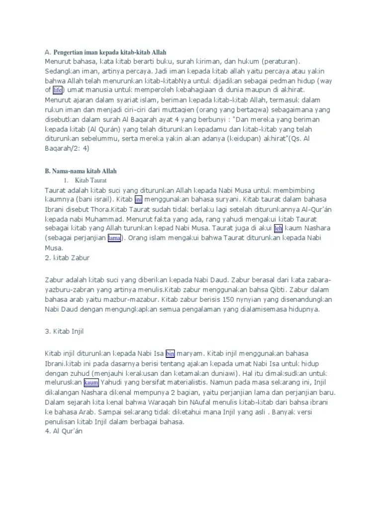 Bab 2 Iman KPD Kitab Kitab Allah | PDF