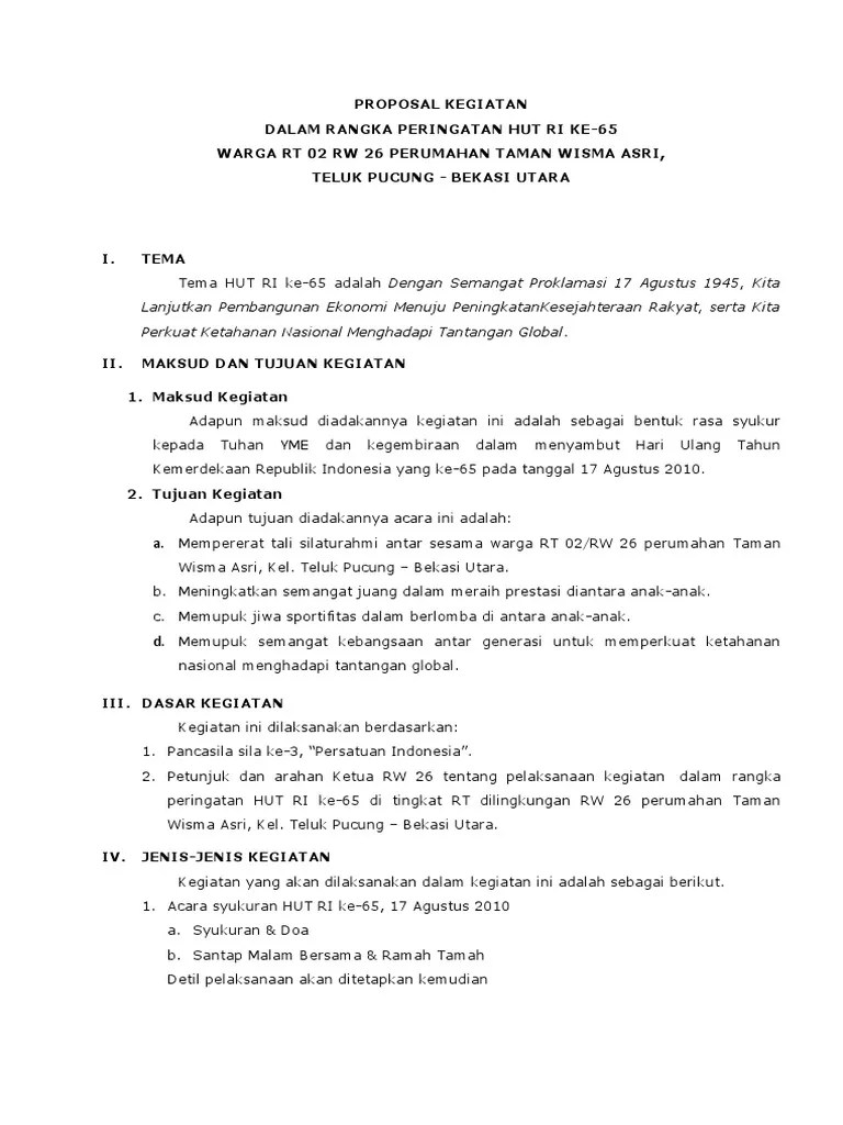 Proposal Kegiatan | PDF