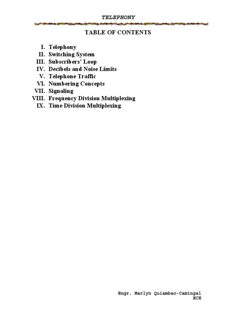 Understanding the Fundamentals of Telephony Systems An Overview of Key