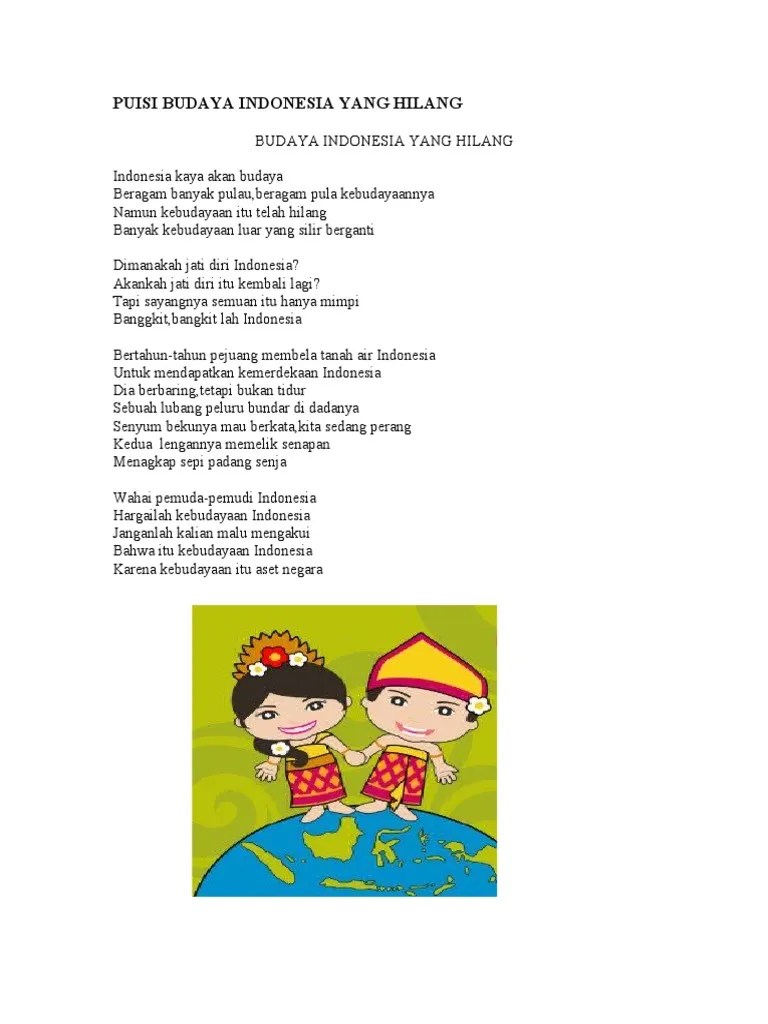 Contoh Cipta Puisi Tema Kebudayaan Indonesia - KT Puisi