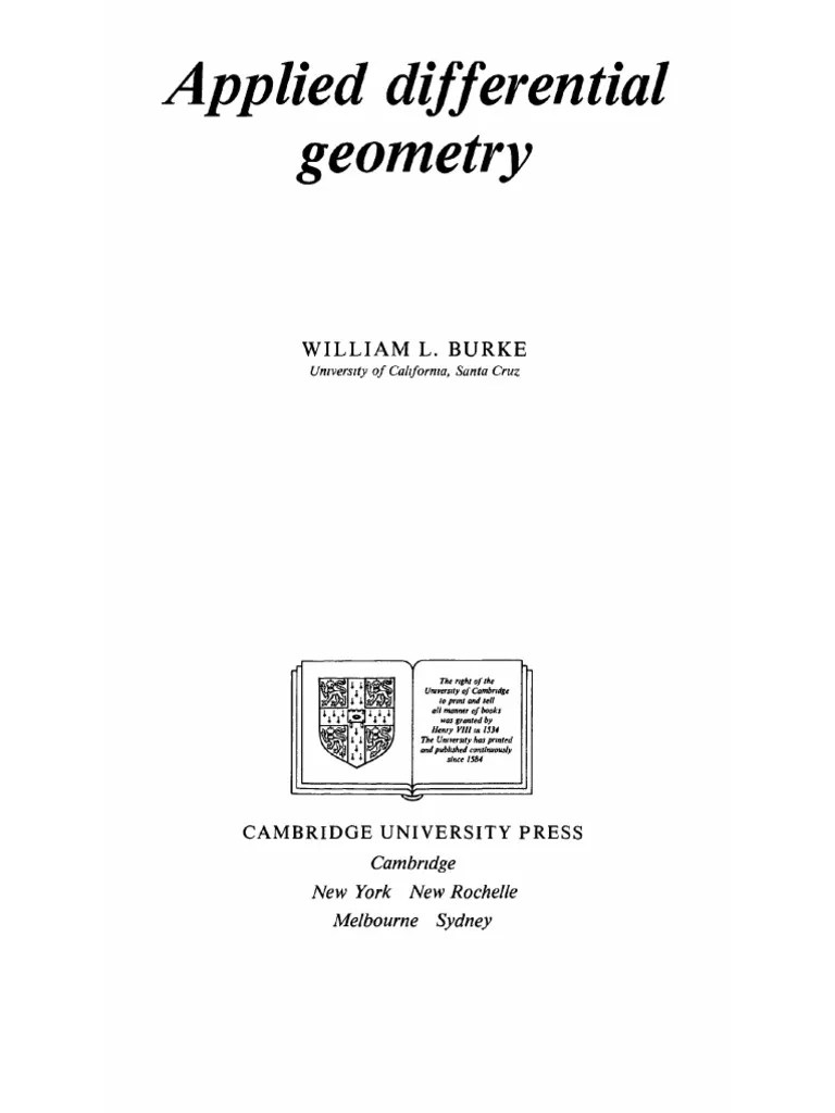 Applied Differential Geometry PDF Geometry Teaching Mathematics