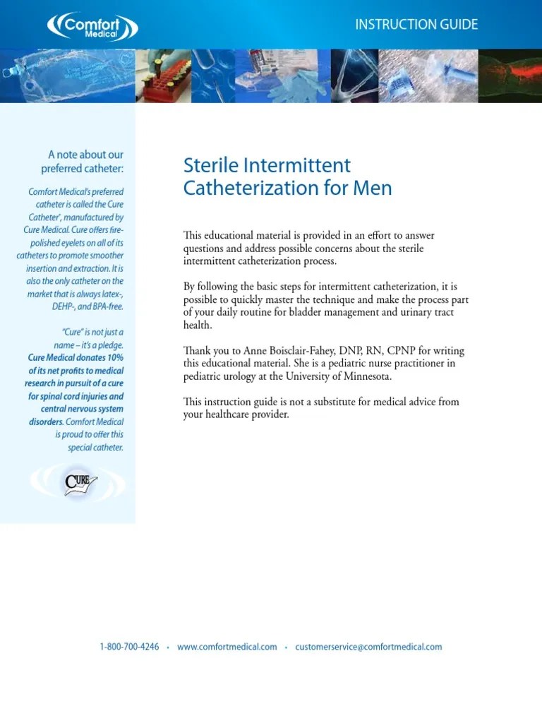 Sterile Intermittent Catheterization for Men Urinary Incontinence