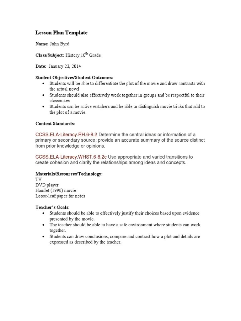 movie lesson Lesson Plan Epistemology