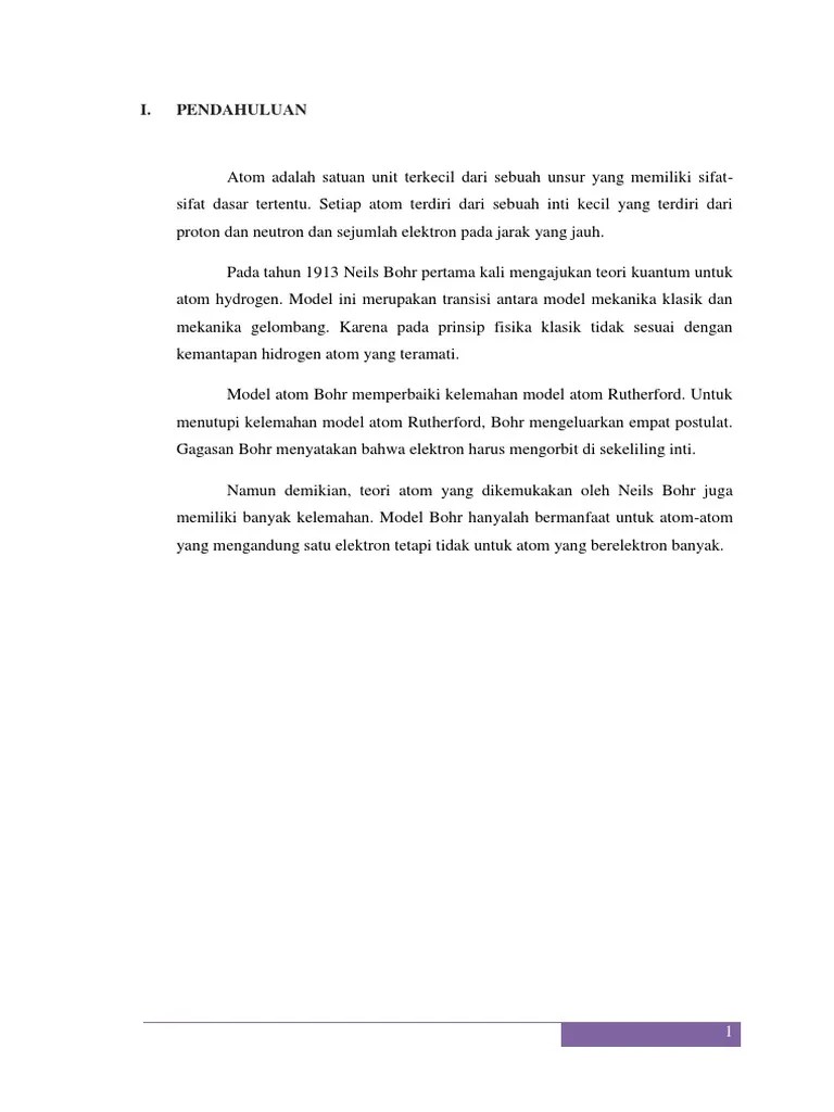 Teori Atom Niels Bohr | PDF