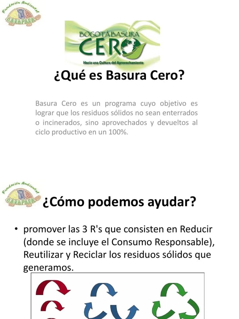 Qué es Basura Cero Residuos Industrias
