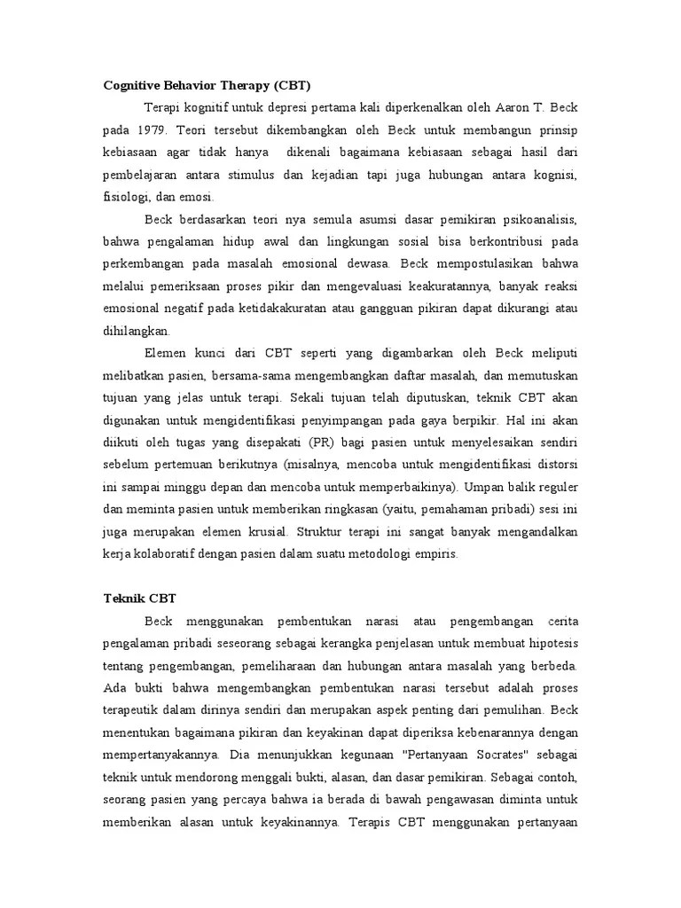 Jurnal Terapi Perilaku Kognitif PDF