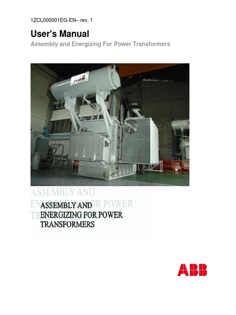 ABB Transformer User Manual (Assembling & Energizing) PDF